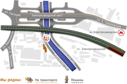 Расположение офиса WEBO Software в Москве